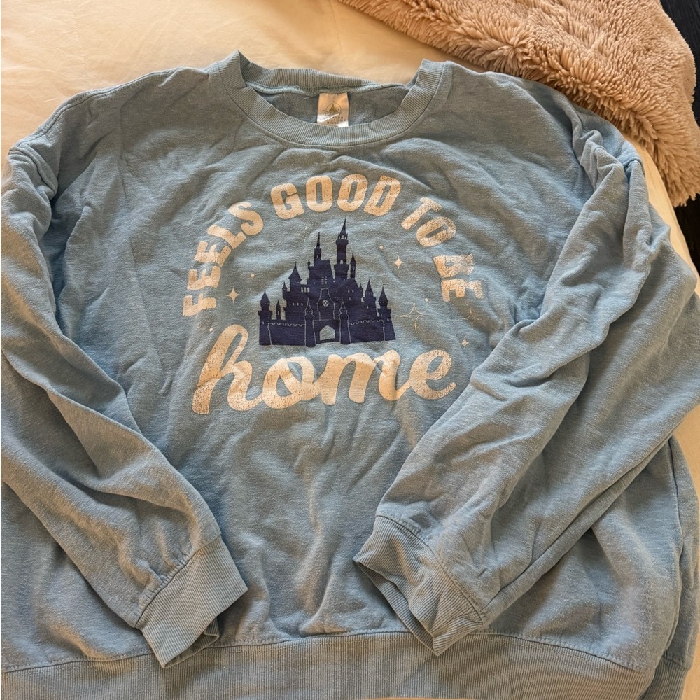 Blue Disneyland Graphic Sweatshirt